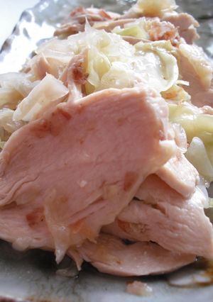 蒸し鶏とキャベツのにんにくレモンマリネ-レシピのメイン写真