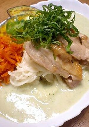 きゅうり＆豆腐の冷かけそうめん-レシピのメイン写真