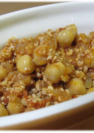 お弁当にも！ひよこ豆のトマト煮込み-レシピのメイン写真