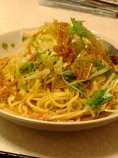 夏にぴったり!水菜と大根の冷製パスタ-レシピのメイン写真