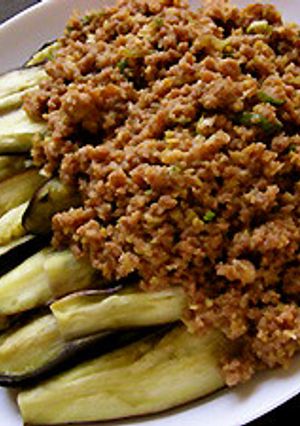 ＊電子レンジで蒸しなすと肉味噌＊-レシピのメイン写真
