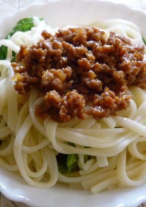 美味しい！甘辛肉みそうどん-レシピのメイン写真