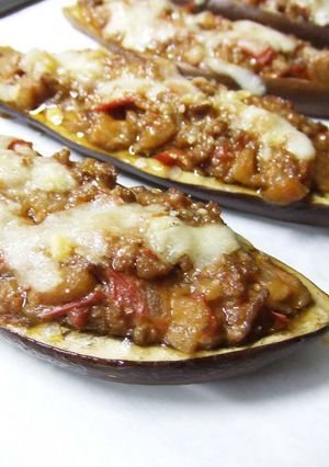 茄子の挽き肉トマトのせ★チーズ焼き♪-レシピのメイン写真