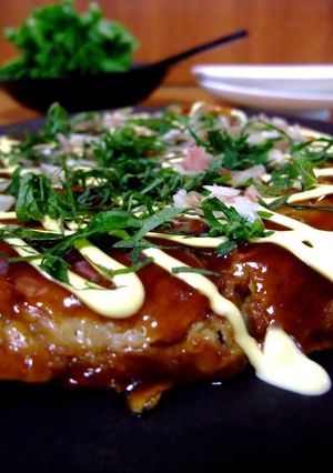 【KIRIN】蓮根と豚ひき肉のお好み焼き-レシピのメイン写真