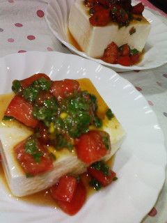 *トマトたっぷり♪さっぱり冷奴-レシピのメイン写真