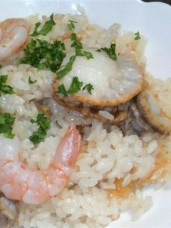 フライパン de えびとホタテのピラフ-レシピのメイン写真