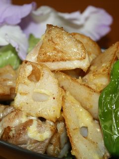 超☆カンタン 蓮根と鶏肉の辛マヨいため-レシピのメイン写真