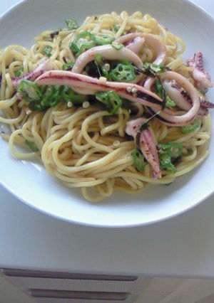 オクラと塩昆布の酒焼きそば-レシピのメイン写真
