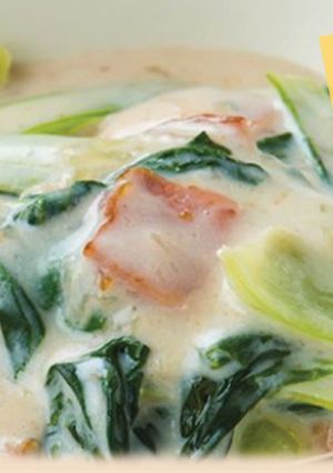 チンゲン菜とベーコンのクリーム煮-レシピのメイン写真