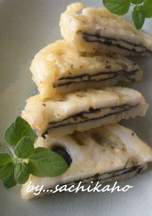 サクッ！っと美味しい★蓮根チーズ磯辺揚げ-レシピのメイン写真