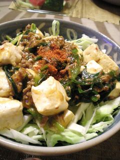 ヘルシー!旨い!味噌味の麻婆豆腐丼-レシピのメイン写真