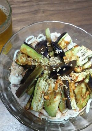 なすのピリ辛そうめん-レシピのメイン写真