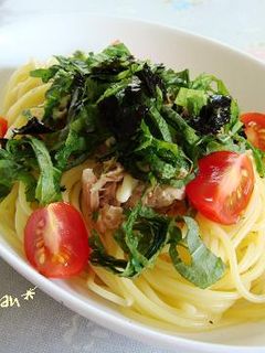 夏にピッタリ!青じそとツナの和風パスタ-レシピのメイン写真