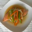 ✾鮭と三色野菜の酒蒸し✾