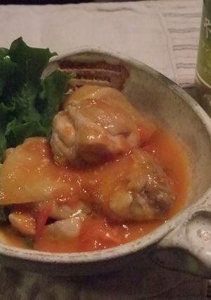 鶏肉のトマト煮込み～やさしいお酢風味-レシピのメイン写真