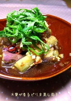 大葉が香るピリ辛蒸し茄子-レシピのメイン写真