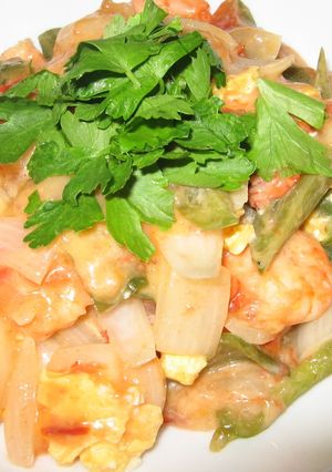 えびと夏野菜のチリマヨソース-レシピのメイン写真