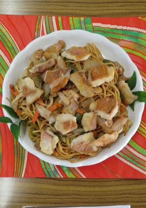 野菜たっぷりパスタで作る焼きそば風-レシピのメイン写真