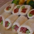 充実野菜寒天のロールサンドイッチ
