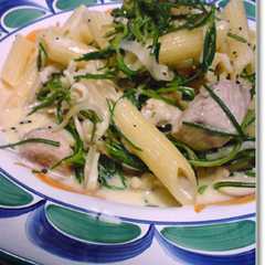 รูปของ おかひじきとペンネのクリームパスタ
