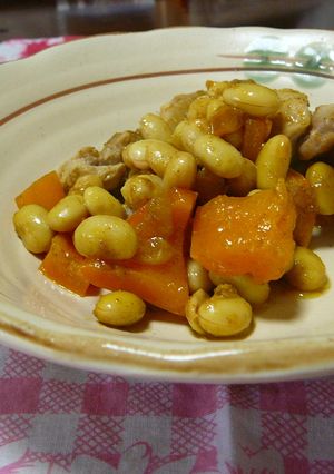 カレー味の大豆とパプリカ-レシピのメイン写真