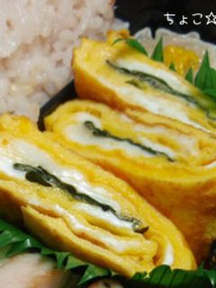 塩漬け大葉の卵焼き-レシピのメイン写真