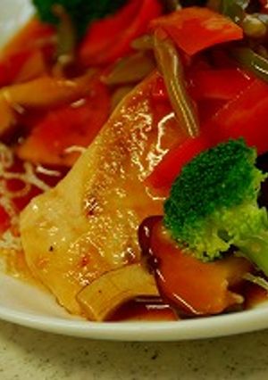 白身魚の野菜たっぷりケチャップあんかけ-レシピのメイン写真