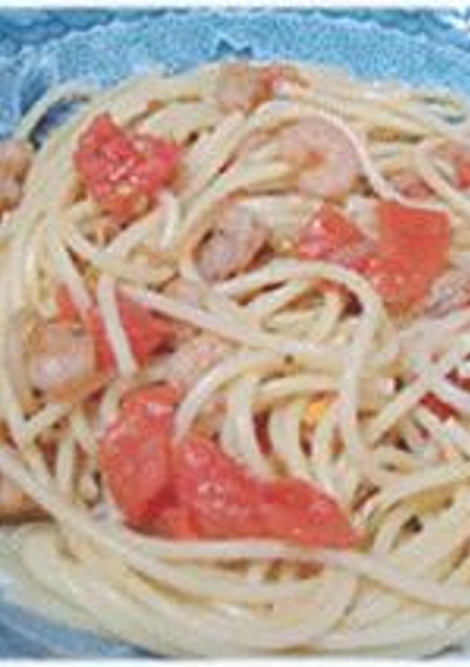 エビともやしのトマトソースパスタ-レシピのメイン写真