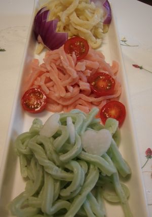 綺麗な３色うどん-レシピのメイン写真