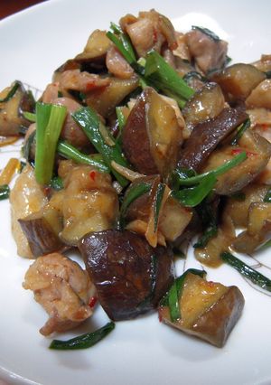 茄子と鶏の簡単オイスターソース炒め-レシピのメイン写真