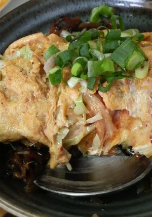 とろとろキャベキムチオムレツ☆きんぴら丼-レシピのメイン写真