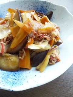 なすとにんじんの中華風かにかま炒め。-レシピのメイン写真