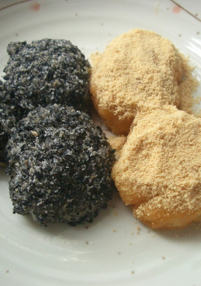 きな粉と黒ゴマのおはぎ(*^▽^*)♪-レシピのメイン写真