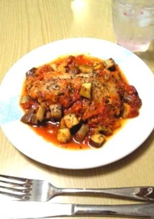 茄子とトマトの煮込みチキン＊バジル風味＊-レシピのメイン写真