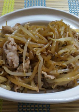 もやしと豚肉のにんにく醤油和え-レシピのメイン写真