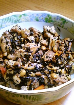 鶏とひじきとお豆の煮物-レシピのメイン写真