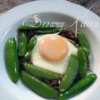 スナップえんどうの玉子とじ風