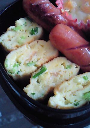 卵1ｺで!お弁当に★マヨねぎ卵焼き-レシピのメイン写真