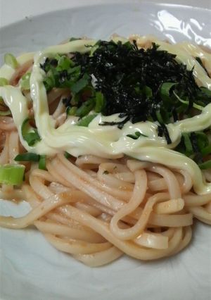 素で超簡単！！たらこバターマヨうどん♪-レシピのメイン写真