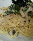 ぴりっと♪唐辛子の七味クリームパスタ♪