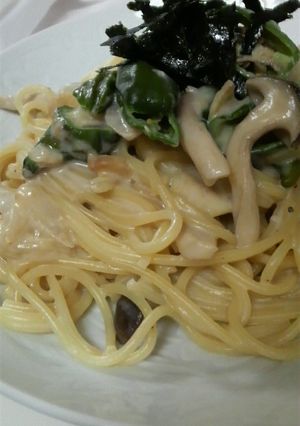 ぴりっと♪唐辛子の七味クリームパスタ♪-レシピのメイン写真