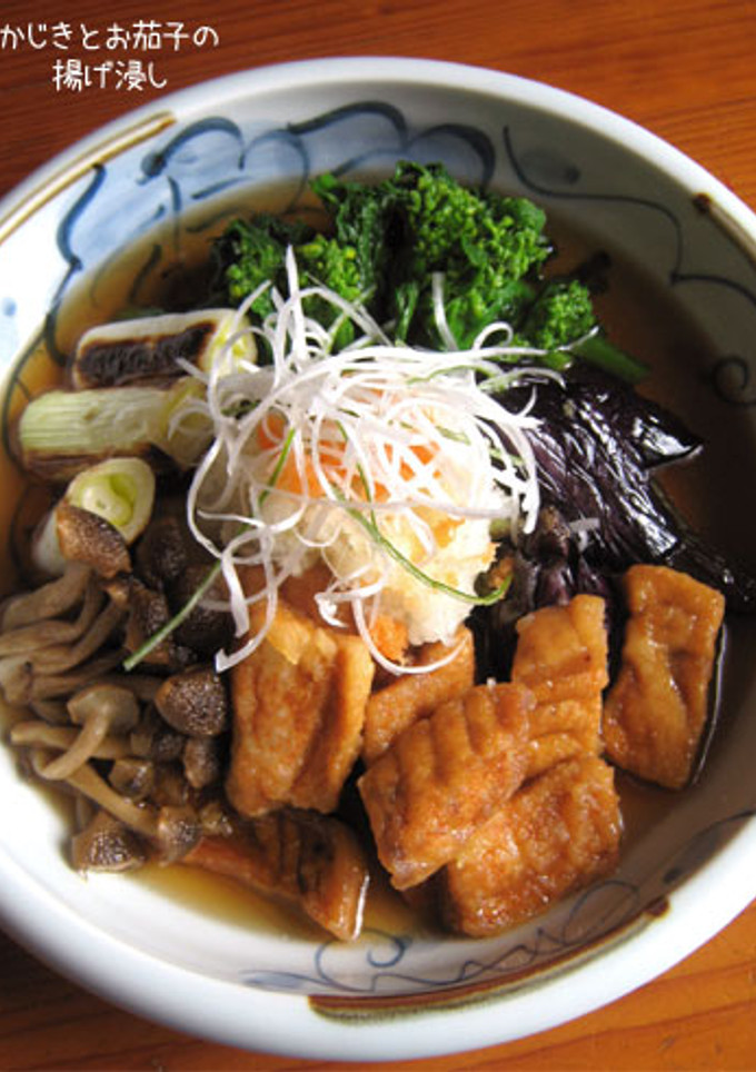 簡単お魚料理【かじきとお茄子の揚げ浸し】-レシピのメイン写真