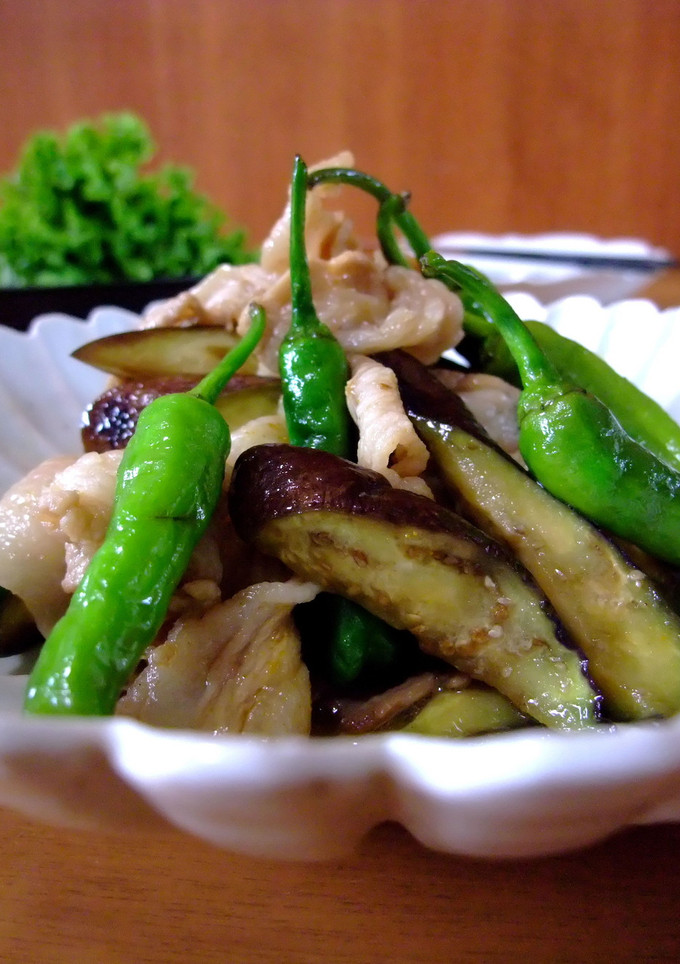 【旬】豚と茄子・しし唐の和風カレー炒め-レシピのメイン写真