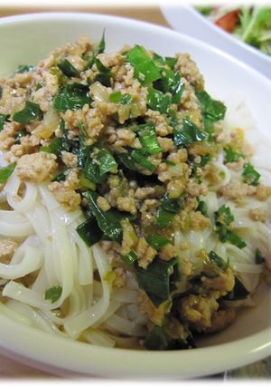 スタミナ系　稲庭うどんのジャージャー麺-レシピのメイン写真