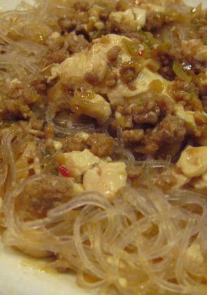 残り麻婆豆腐で麻婆春雨！-レシピのメイン写真
