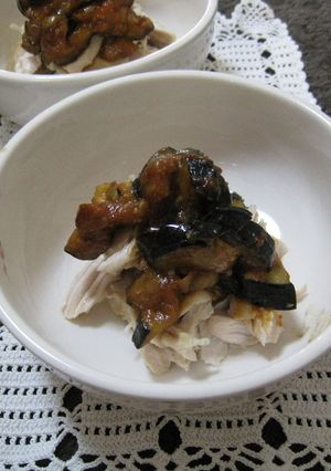 蒸し鶏の辛なすのせ-レシピのメイン写真