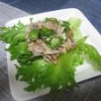 調理時間5分!豚肉とオクラのなめたけあえ