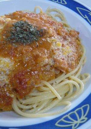 チョー簡単トマトパスタ-レシピのメイン写真