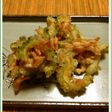 ゴーヤと桜エビのかき揚げ♪
