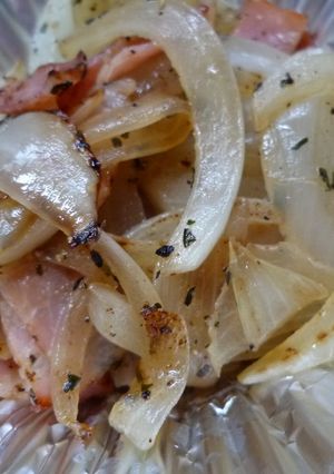 お弁当に☆ベーコン玉ねぎのガーリック炒め-レシピのメイン写真